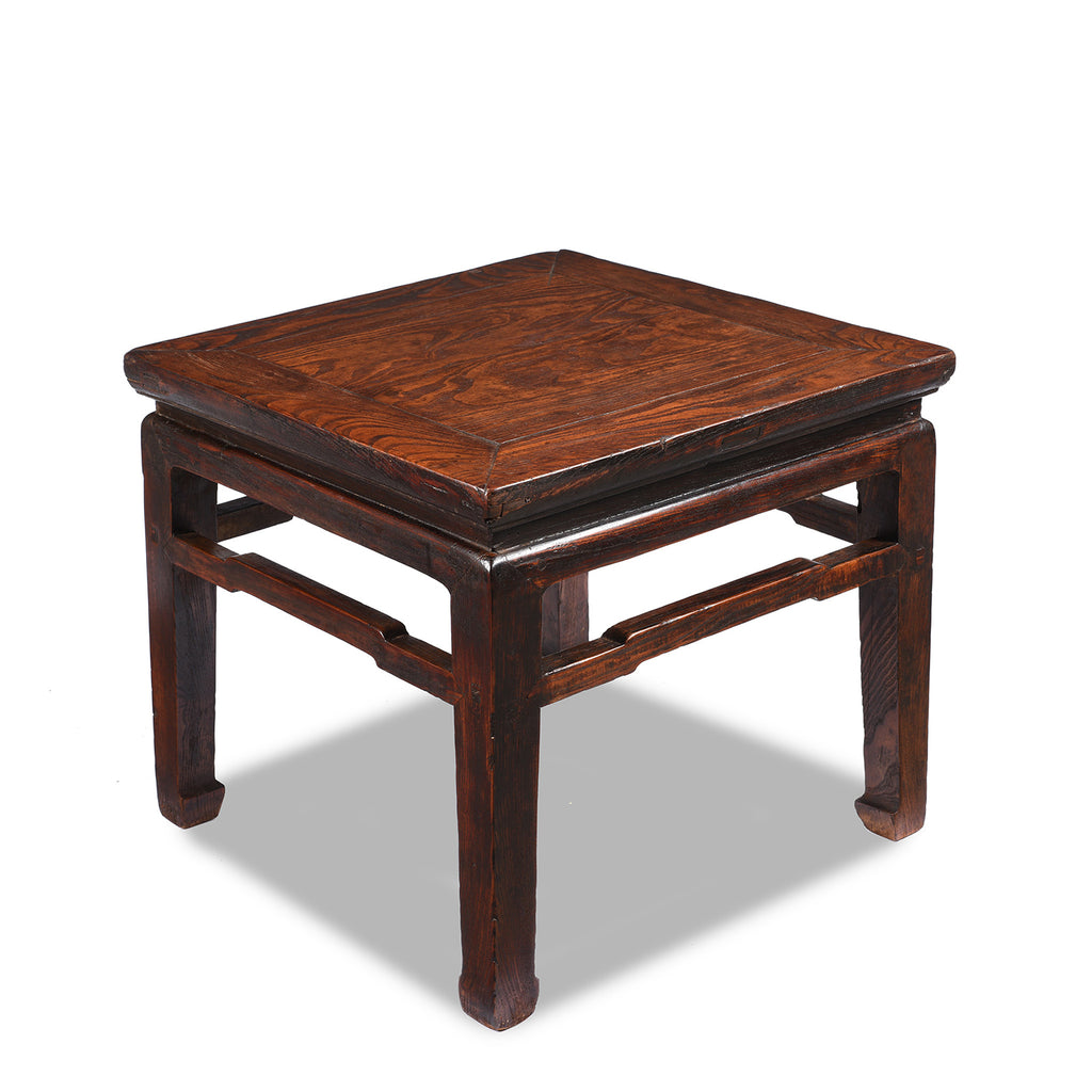 Chinese Elm Square Side Table  - Ca 1920's