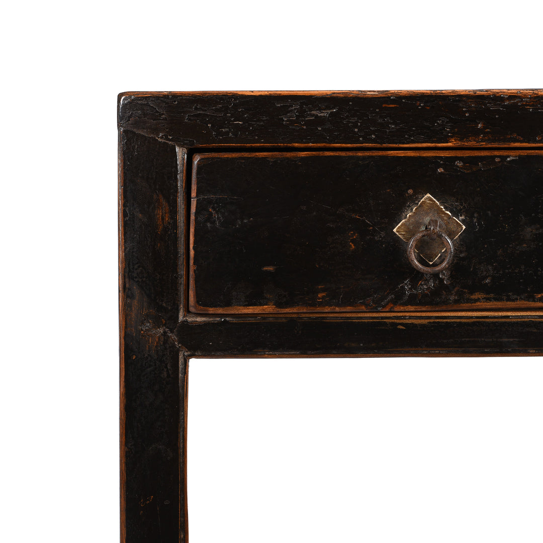 Corner Detail Of Black Lacquer Flower Stand - 19thC | Indigo Antiques