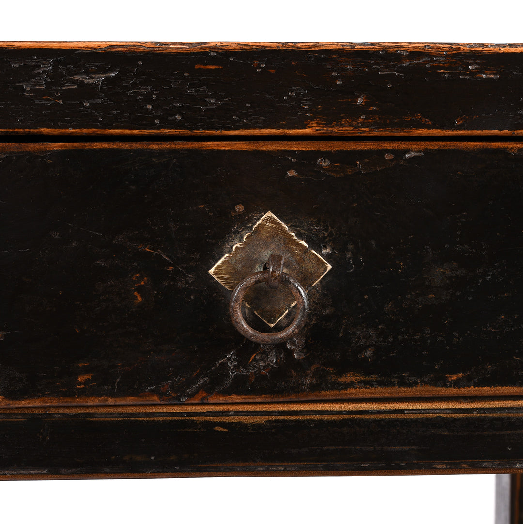 Handle Detail From Black Lacquer Flower Stand - 19thC | Indigo Antiques