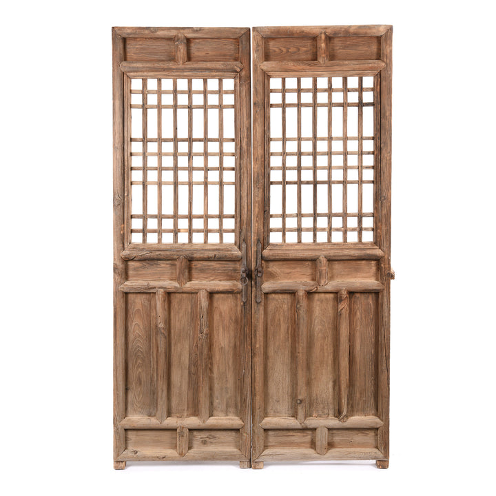 Chinese Pine Window Screen Panels - 19thC | Indigo Antiques
