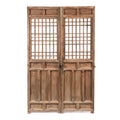 Chinese Pine Door Screen Panels - 19thC