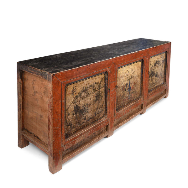Painted Sideboard From Mongolia - 18thC