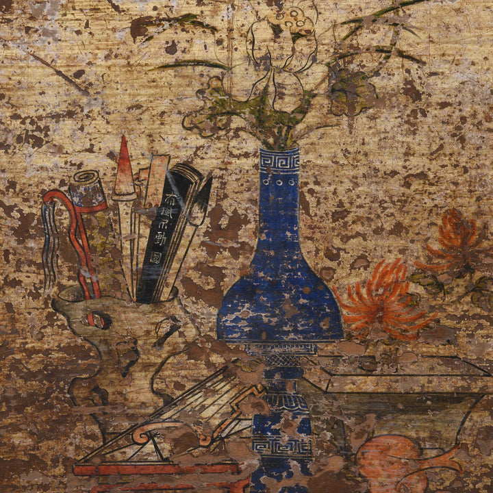 Paintwork Detail From Painted Sideboard From Mongolia - 18thC | Indigo Antiques