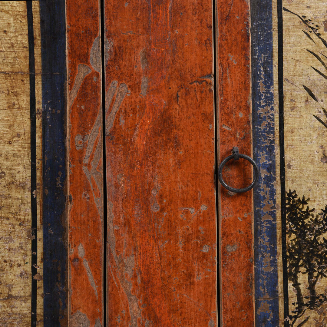 Handle Detail From Painted Sideboard From Mongolia - 18thC | Indigo Antiques