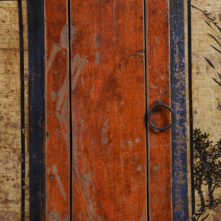 Handle Detail From Painted Sideboard From Mongolia - 18thC | Indigo Antiques