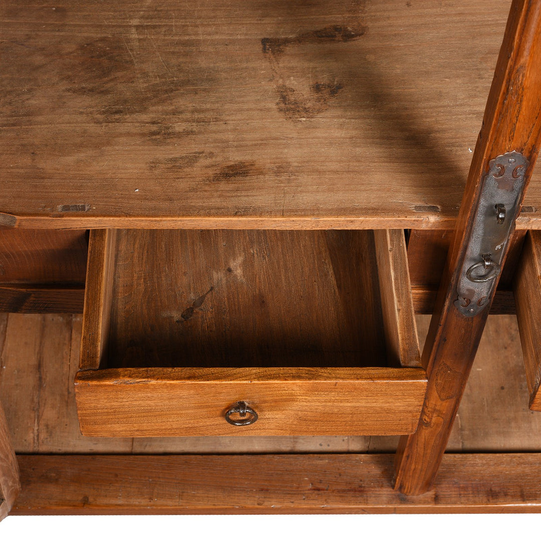 Drawer Detail From Elm Ming Style Cabinet - 19thC | Indigo Antiques