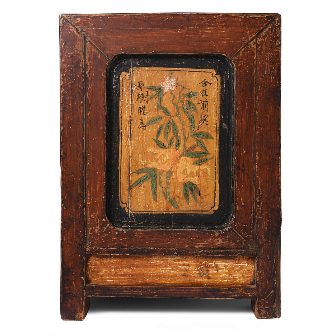 Side Paintwork View Of Antique Painted Sideboard From Mongolia - Early 19thC | Indigo Antiques
