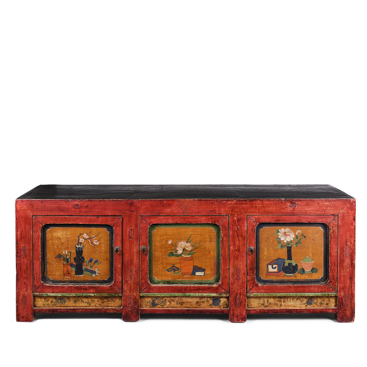 Antique Painted Sideboard From Mongolia - Early 19thC | Indigo Antiques