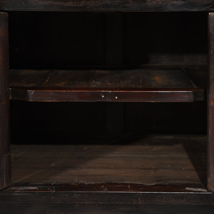 Interior Detail From Black Lacquer Noodle Cabinet From Tianjin - 19thC | Indigo Antiques