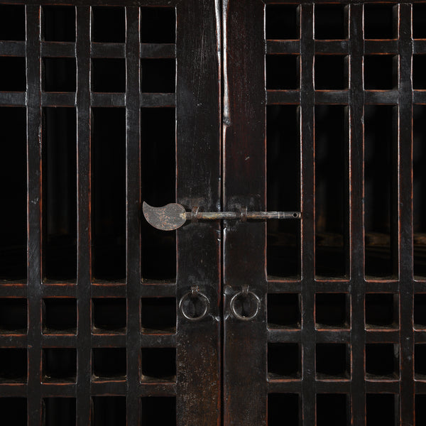 Black Lacquer Noodle Cabinet From Tianjin - 19thC