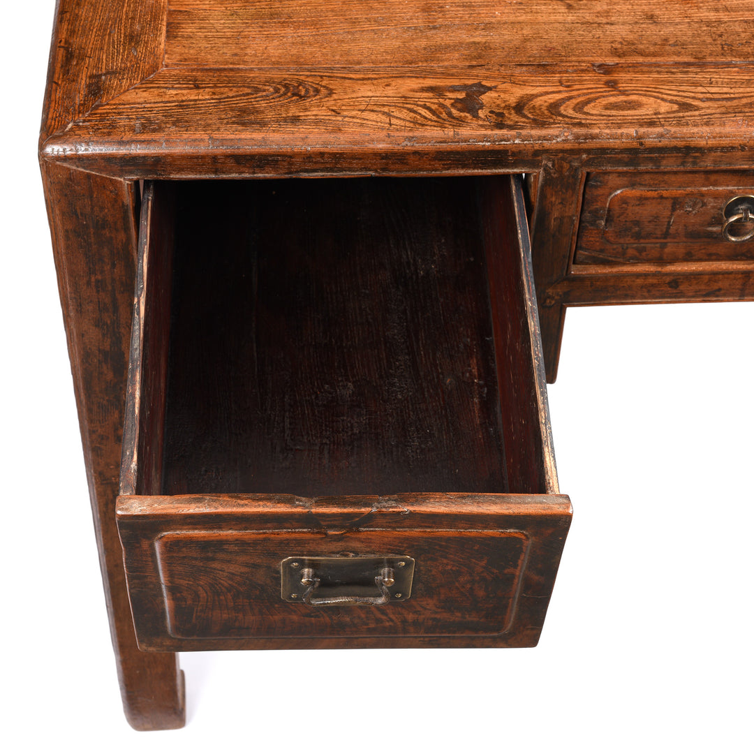 Drawer Interior Of Red Elm Desk From Shanxi Province - 19thC | Indigo Antiques