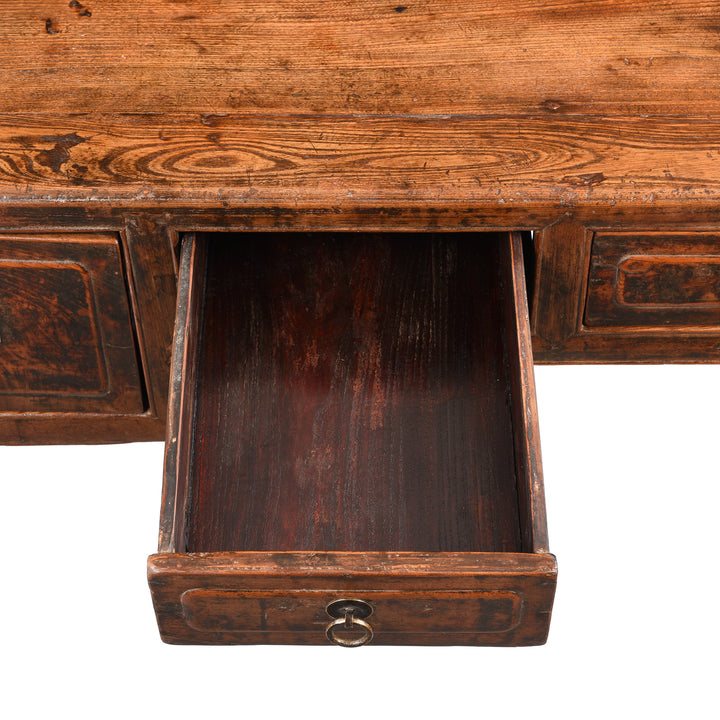 Drawer Interior Of Red Elm Desk From Shanxi Province - 19thC | Indigo Antiques