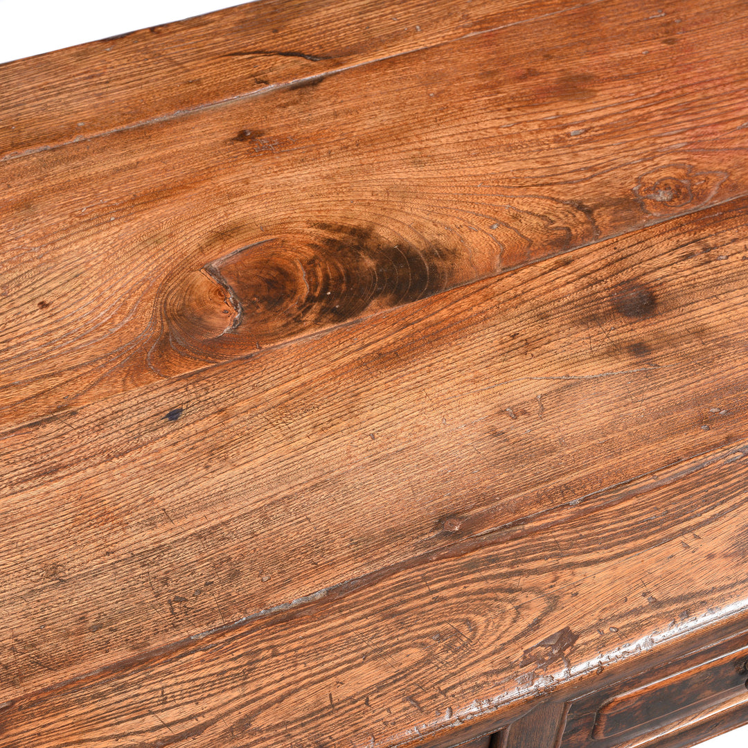 Surface Detail From Red Elm Desk From Shanxi Province - 19thC | Indigo Antiques