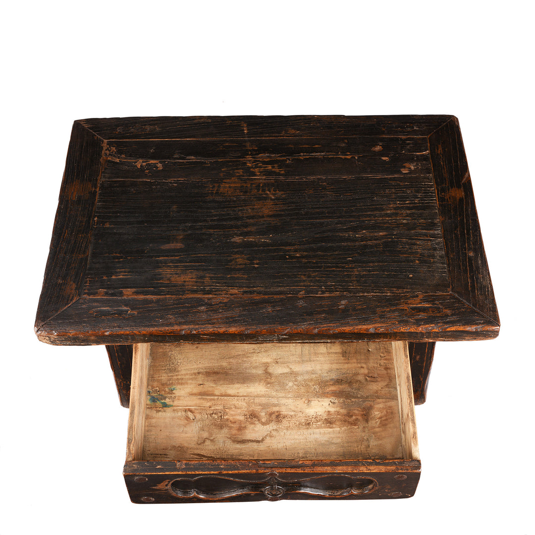Drawer Interior From Painted Elm Kang Table From Shanxi  - Late 19thC | Indigo Antiques