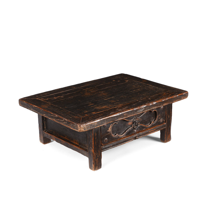 Angled View Of Painted Elm Kang Table From Shanxi  - Late 19thC | Indigo Antiques