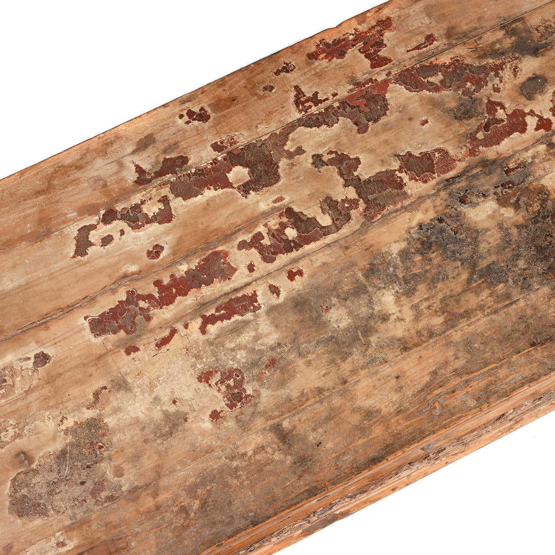 Surface Top Detail From Bleached Elm Kang Table From Shanxi  - 19th Century | Indigo Antiques