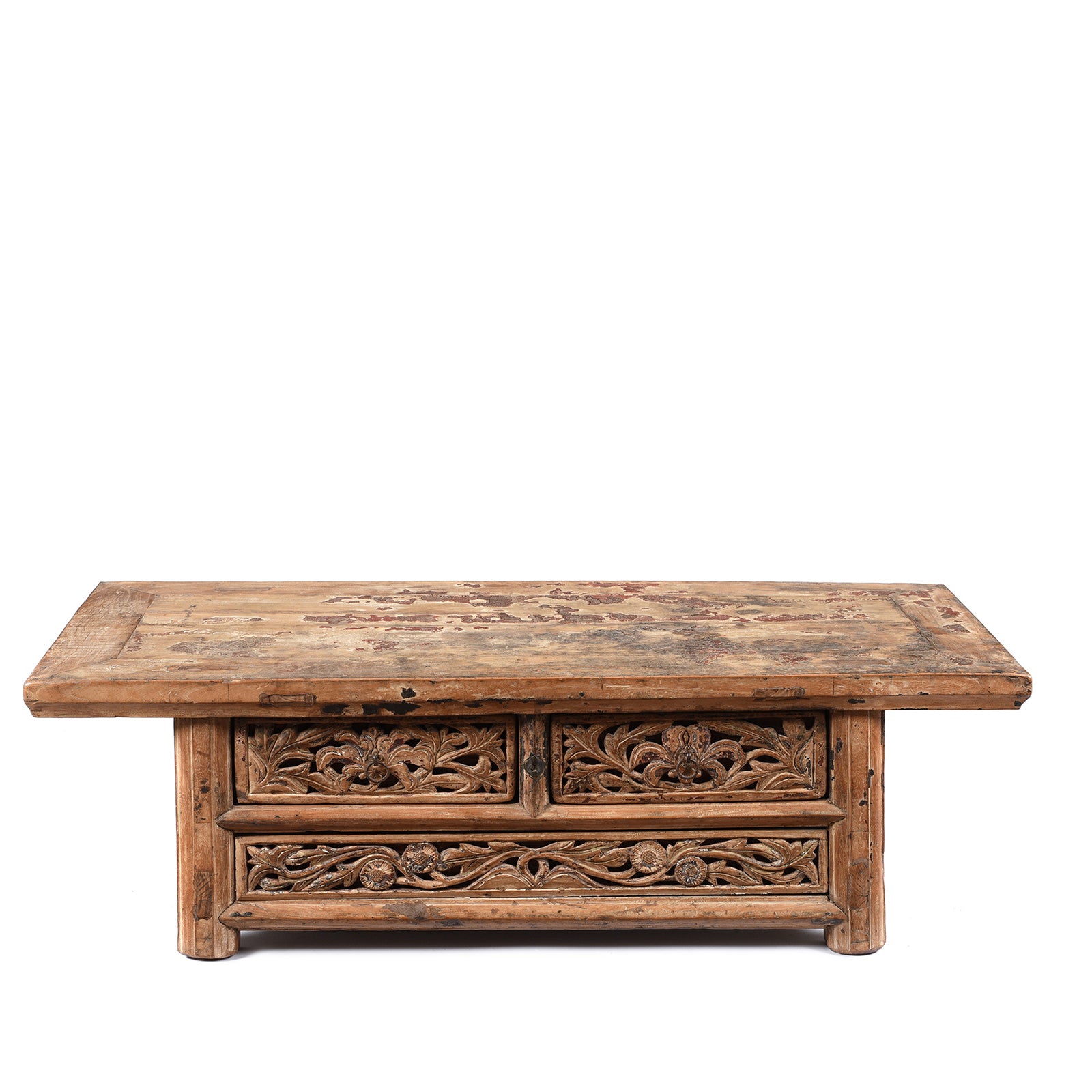 Bleached Elm Kang Table From Shanxi  - 19th Century | Indigo Antiques