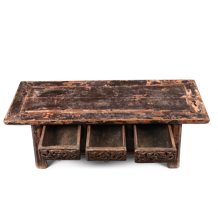 Top Down View Of Antique Elm Kang Table From Shanxi  - 19th Century | Indigo Antiques