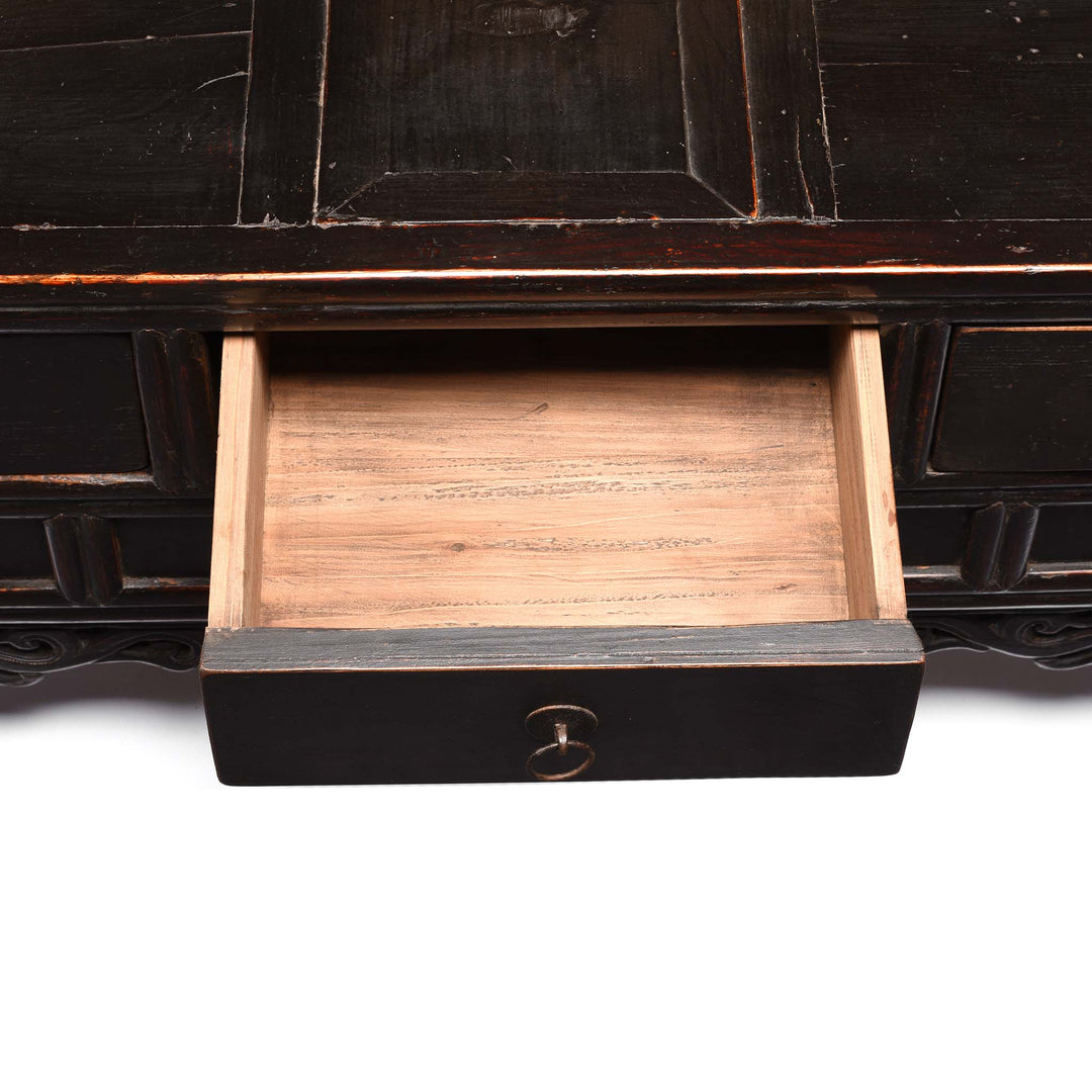 Drawer Interior Of Painted Elm Kang Table From Shanxi  - Late 19thC | Indigo Antiques