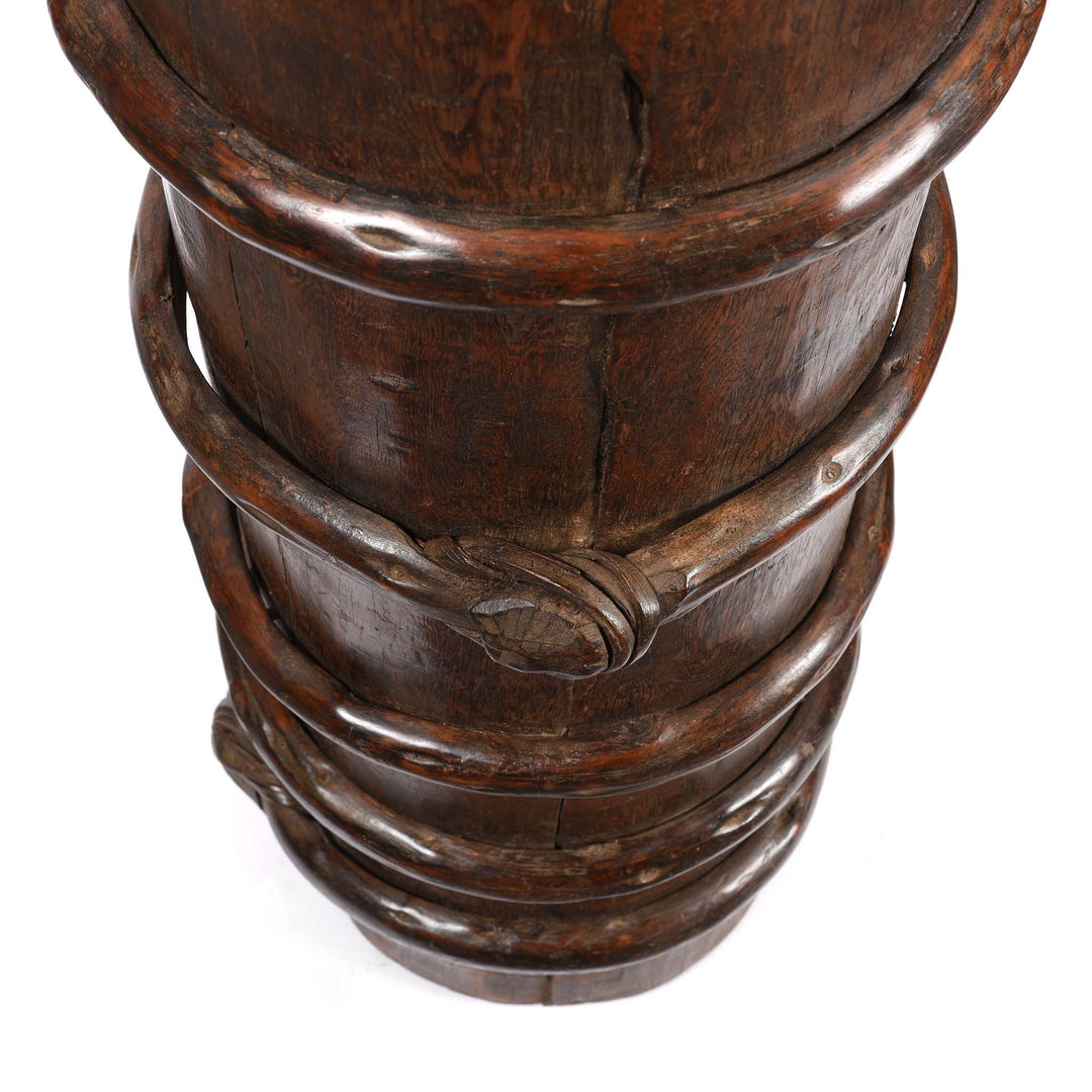 Binding Detail From Tibetan Butter Churn - Willow & Pine - 19thC | Indigo Antiques