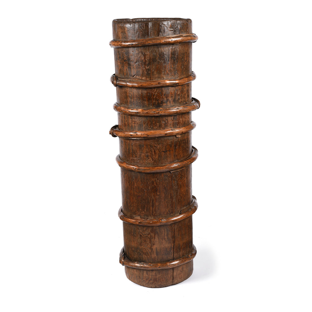 Antique Willow & Pine Tibetan Butter Churn - 19th Century | Indigo Antiques