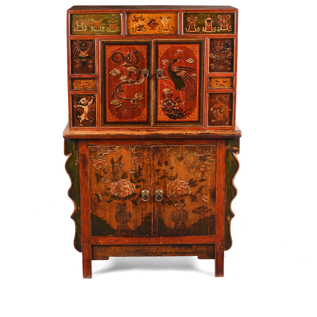 Set Of Painted Mongolian Cabinet - 18thC | Indigo Antiques