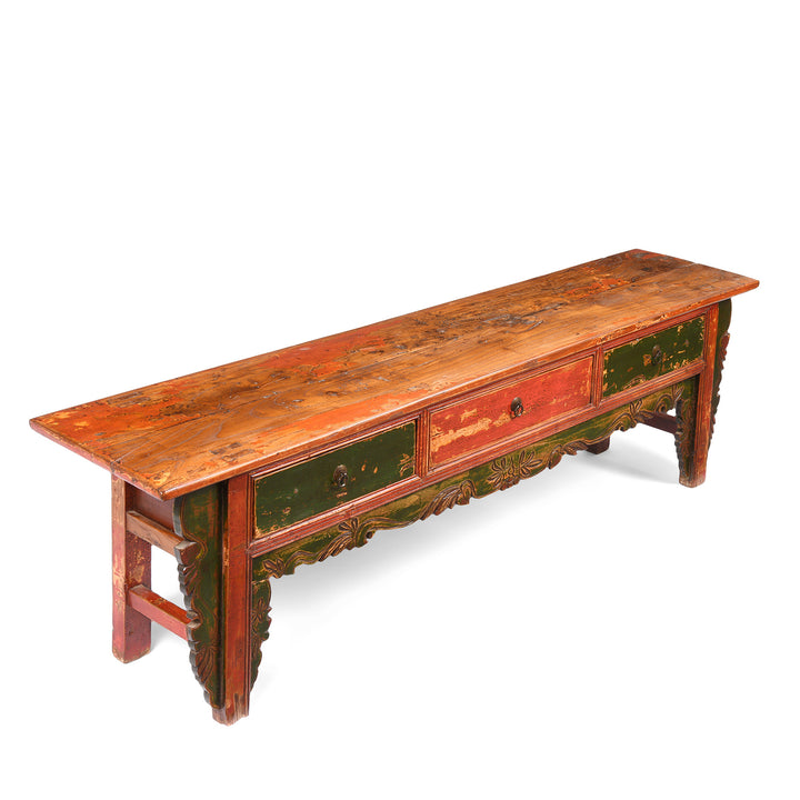 An antique Mongolian Kang Low Cabinet - Late 19thC | Indigo Antiques