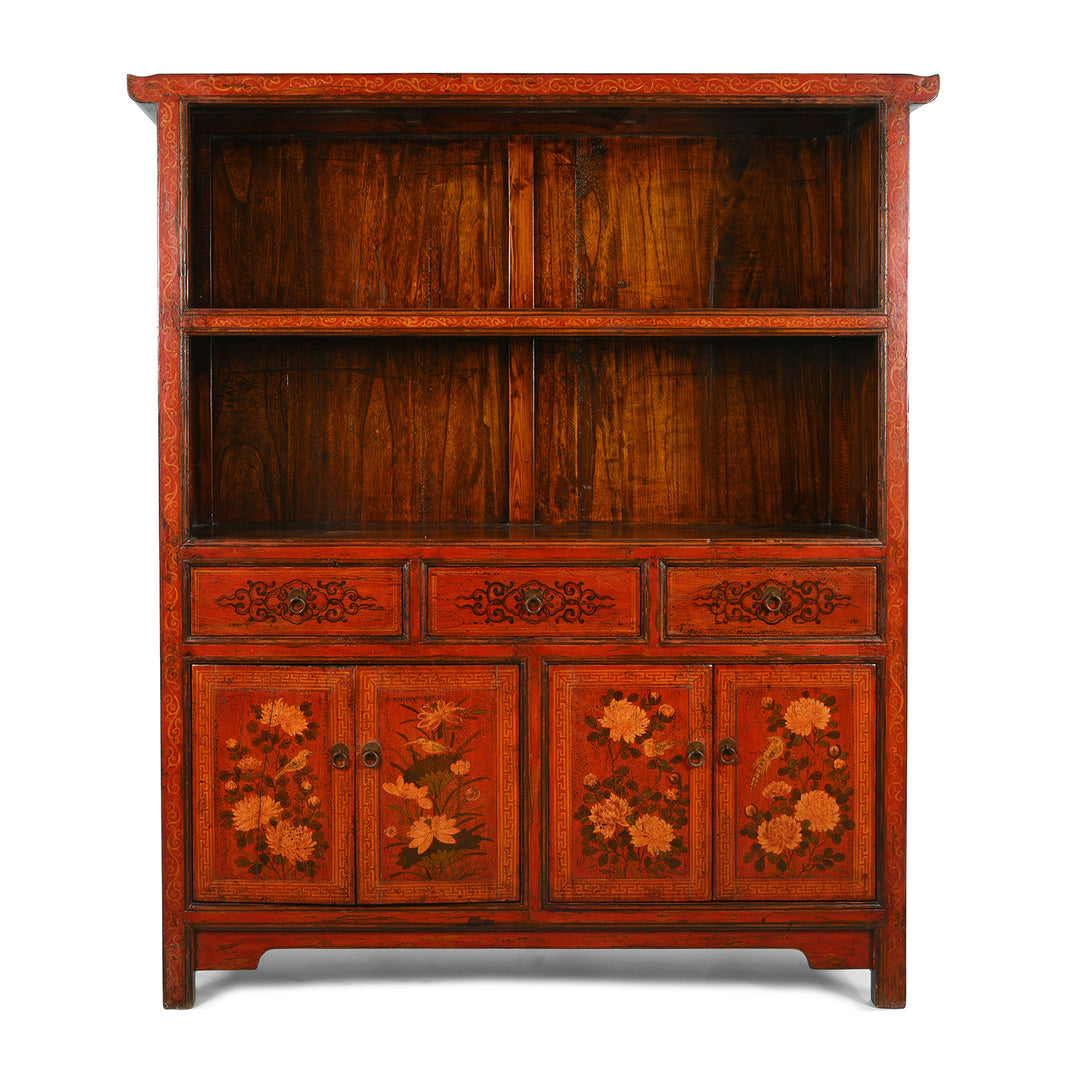 Painted Mongolian Bookshelf - Late 20thC | Indigo Antiques