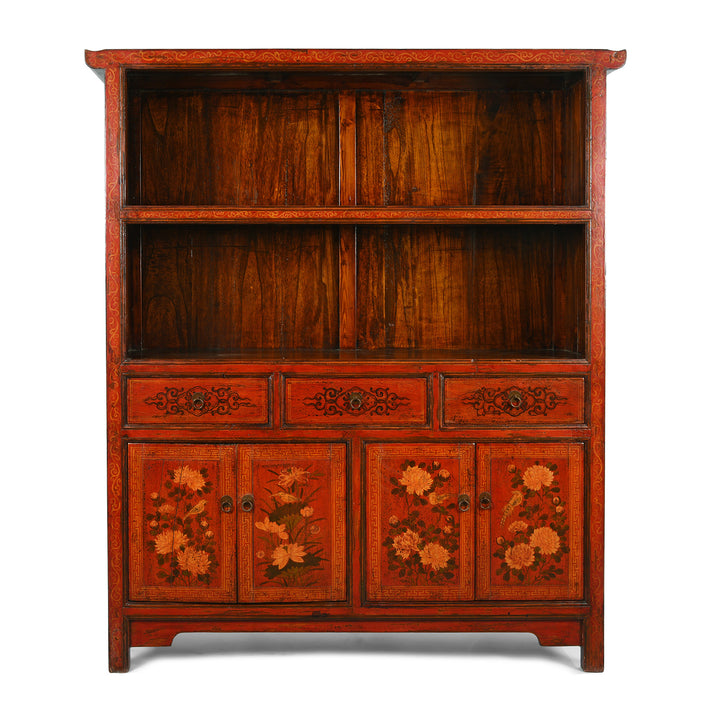 Painted Mongolian Bookshelf - Late 20thC | Indigo Antiques