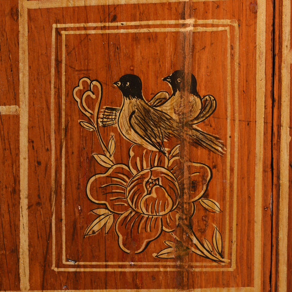 Red Lacquer Chinese Sideboard From Dongbei - Ca 1920