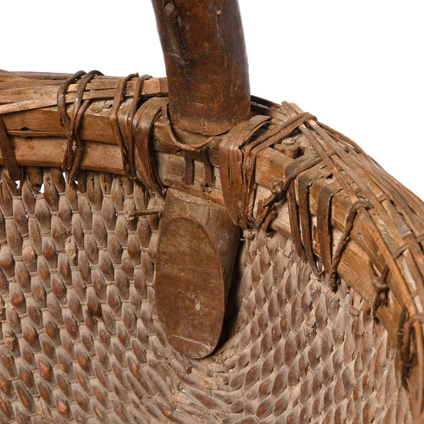 Vintage Woven Willow Farmers Basket - Ca 1940's