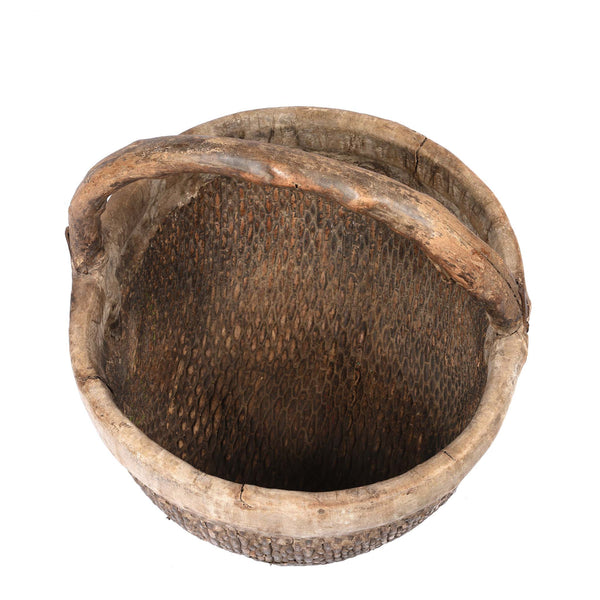 Vintage Woven Willow Farmers Basket - Ca 1940's