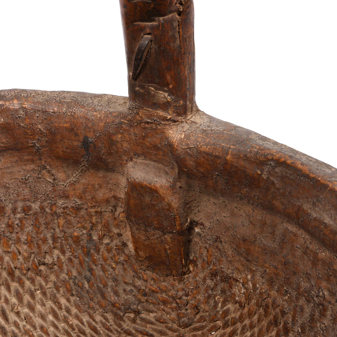 Detail From Vintage Woven Willow Farmers Basket | Indigo Antiques