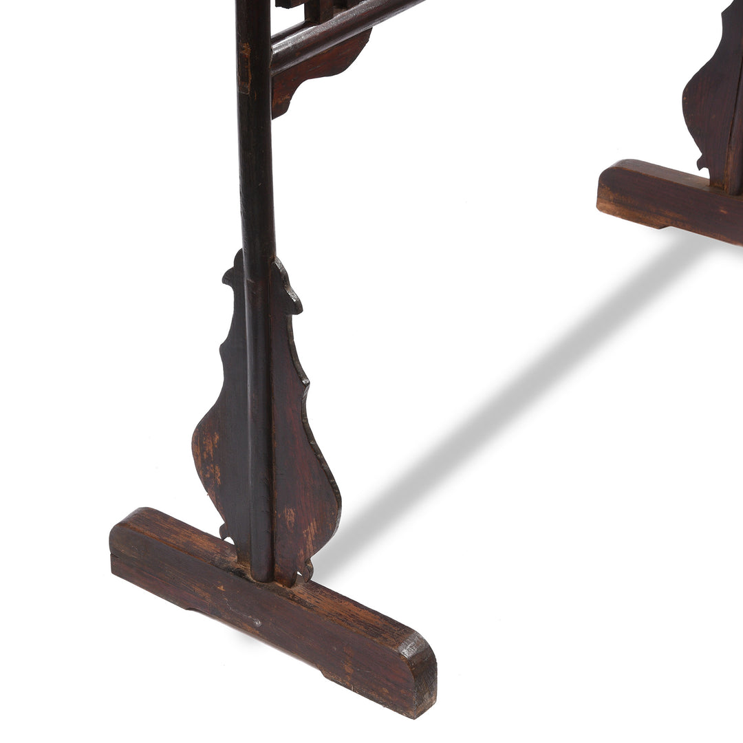 Detail From Chinese Elm Clothes Rail - 19thC | Indigo Antiques