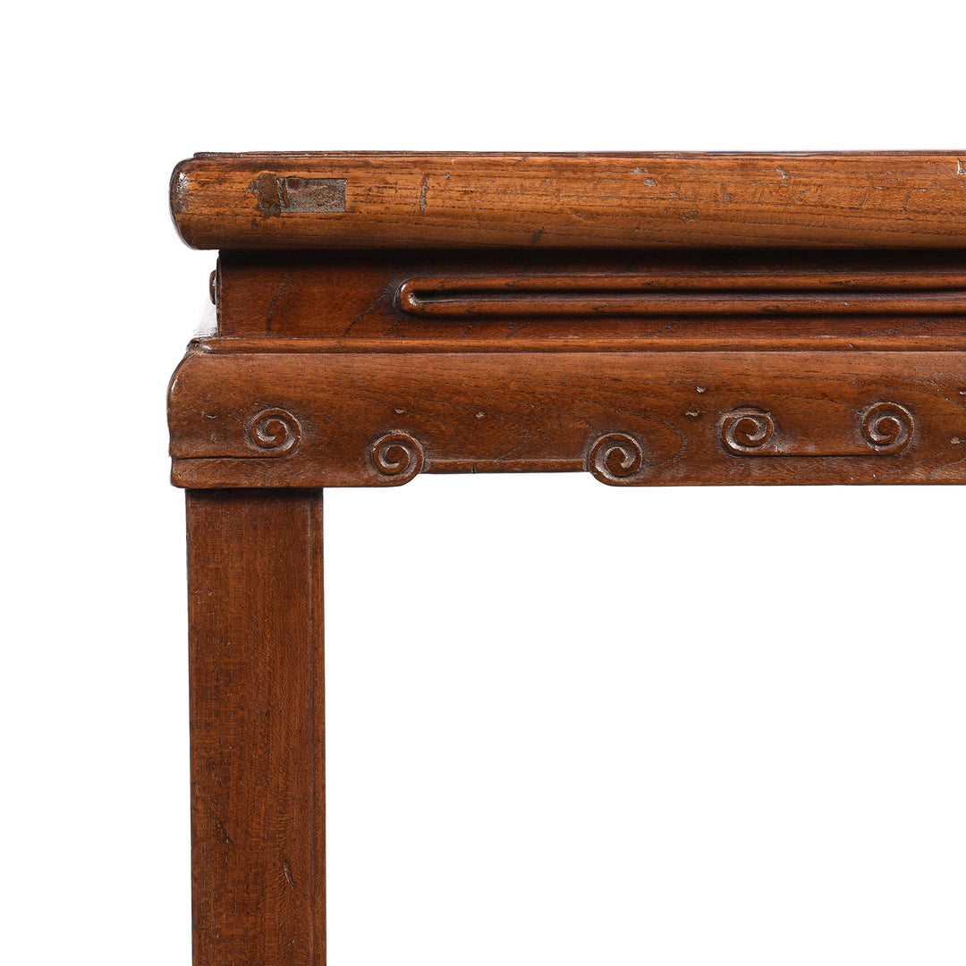 Corner Detail From Chinese Tea Table From Jiangsu - 19thC | Indigo Antiques