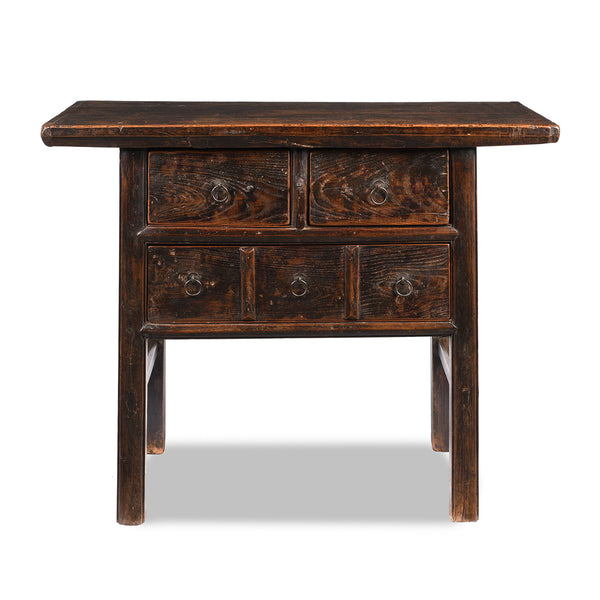 3 Drawer Wine Table From Shanxi - 19thC