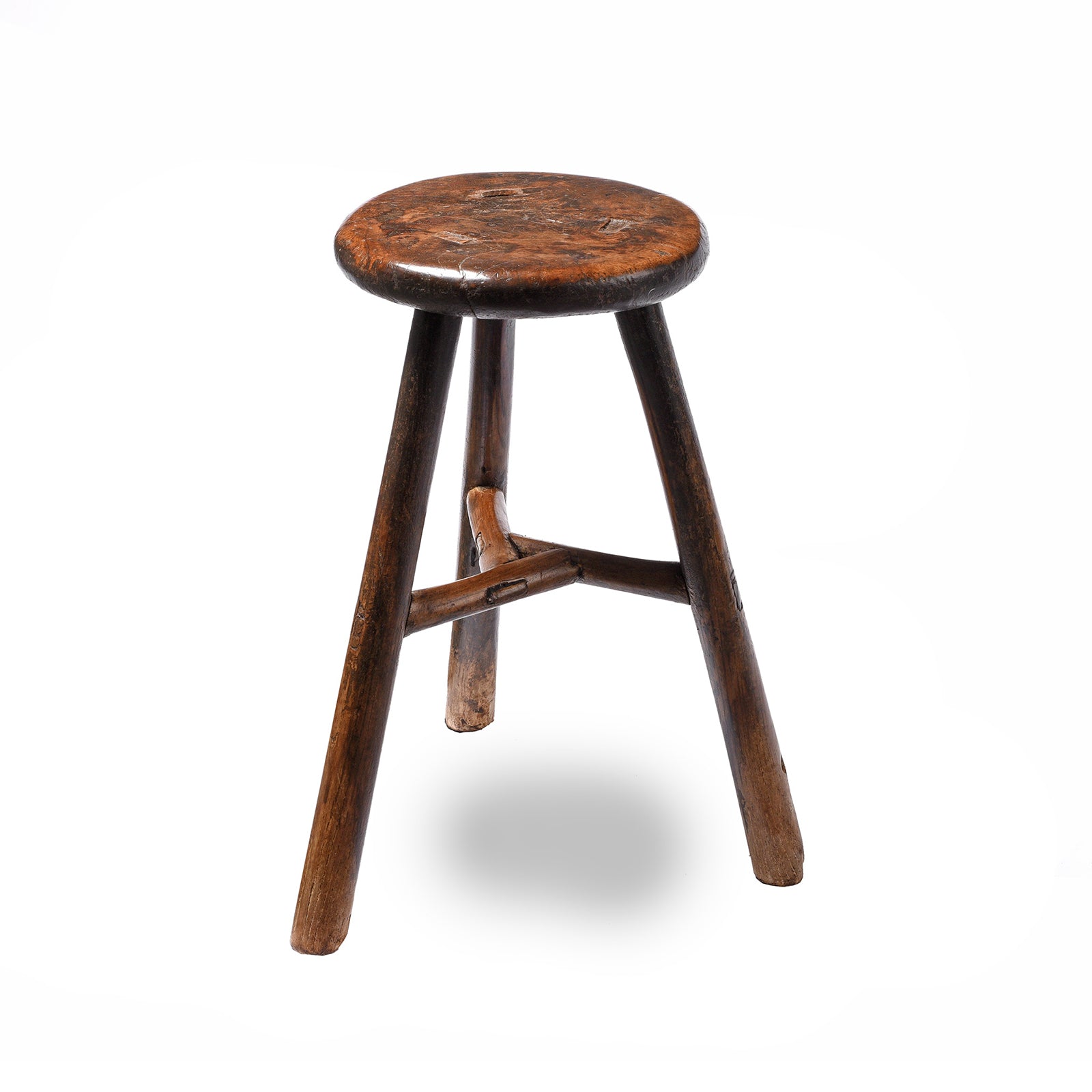 Antique Farmhouse Elm Stool From Shanxi - 19th Century | Indigo Antiques