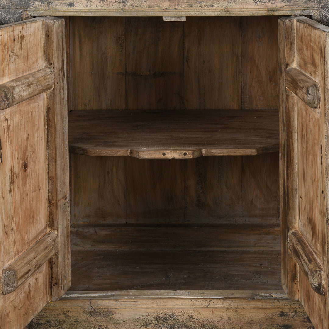 Interior Detail From Antique 6 Door Elm Sideboard From Mongolia - 19th Century | Indigo Antiques