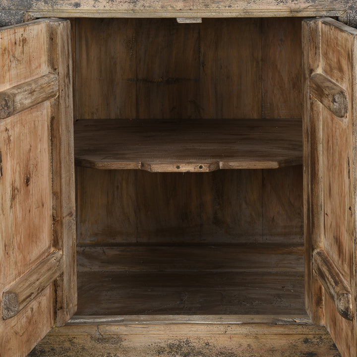 Interior Detail From Antique 6 Door Elm Sideboard From Mongolia - 19th Century | Indigo Antiques