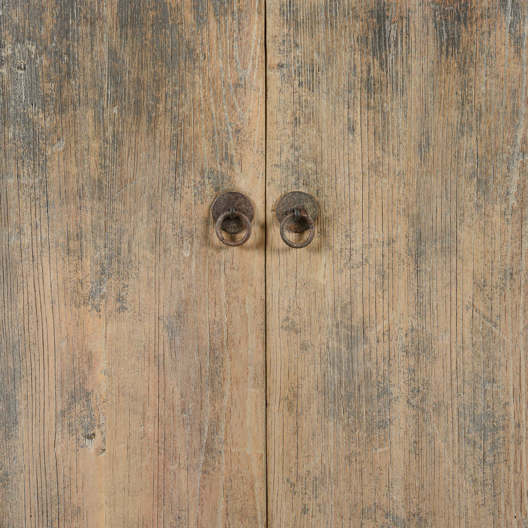 Doors Handle Detail From Antique 6 Door Sideboard From Mongolia - Elm - 19th Century | Indigo Antiques