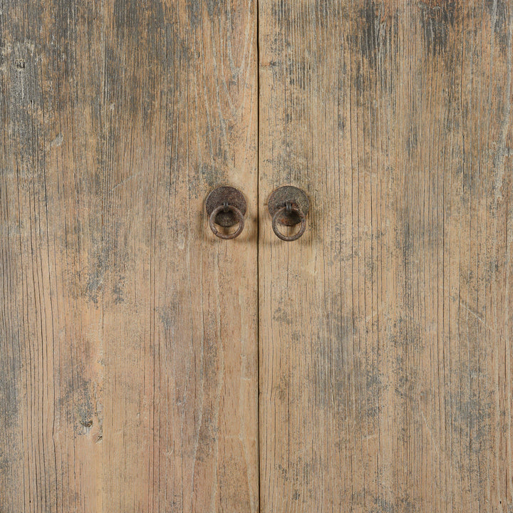 Doors Handle Detail From Antique 6 Door Sideboard From Mongolia - Elm - 19th Century | Indigo Antiques