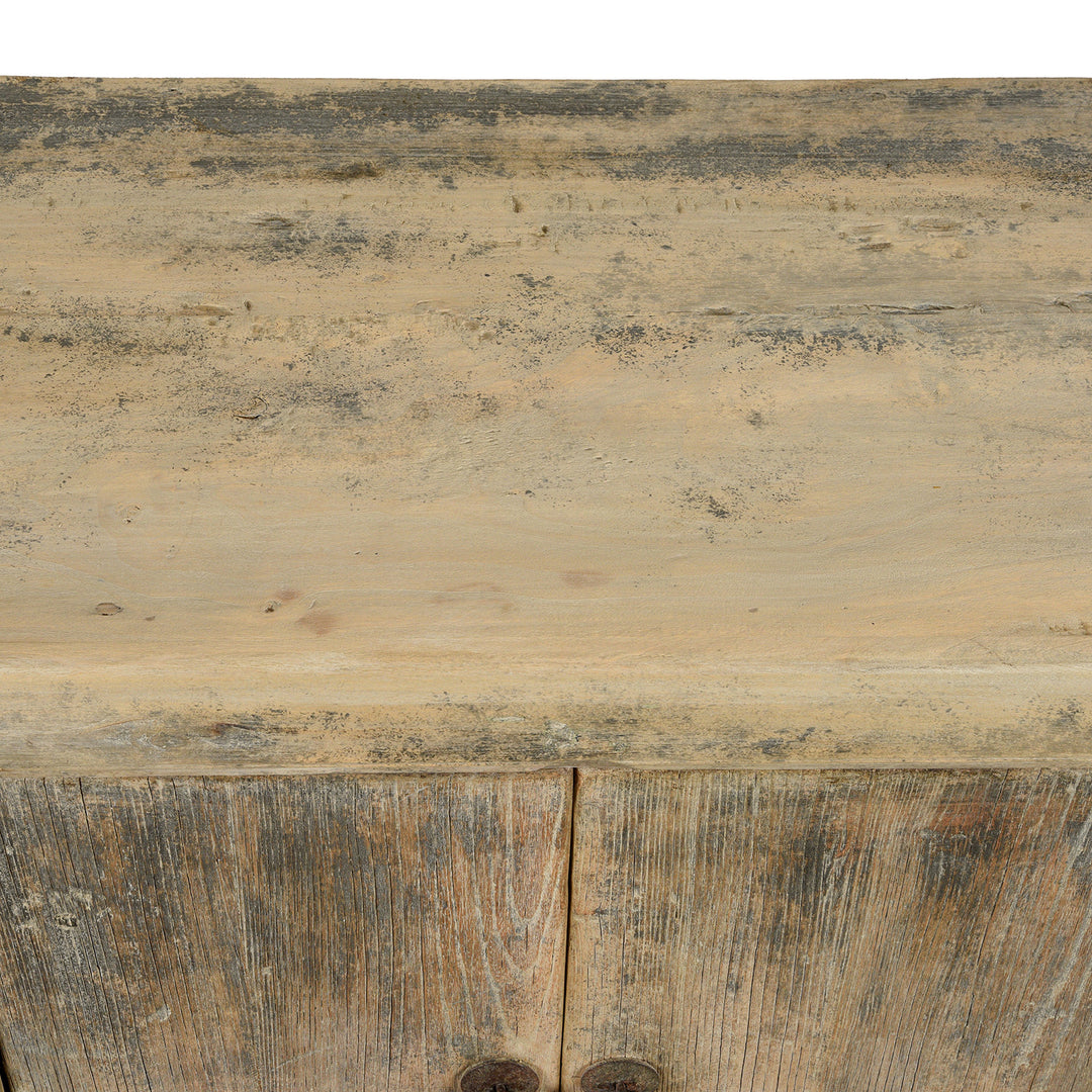 Top Of Antique 6 Door Sideboard From Mongolia - Elm - 19th Century | Indigo Antiques