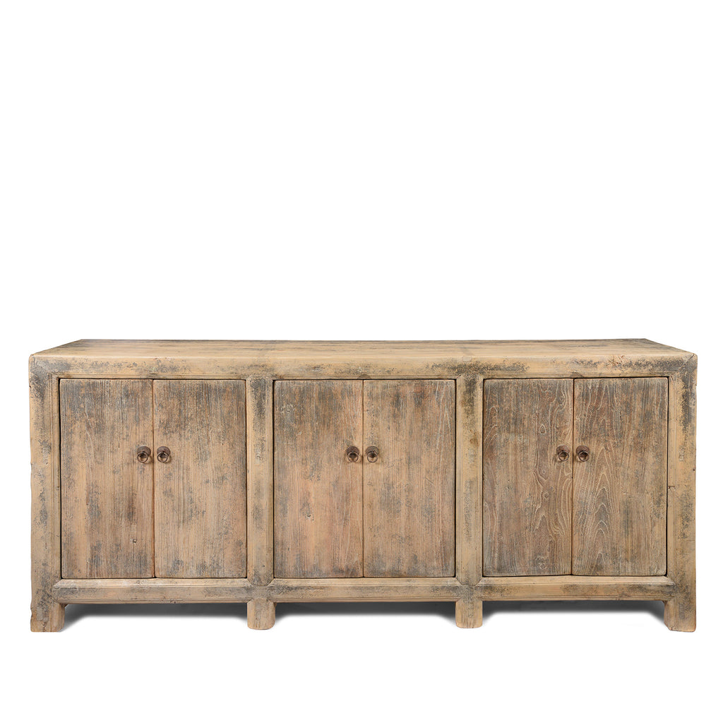 6 Door Mongolian Bleached Sideboard - 19th Century