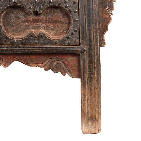 2 Drawer Elm Coffer Table From Shanxi Province - 18thC
