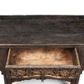 2 Drawer Elm Coffer Table From Shanxi Province - 18thC