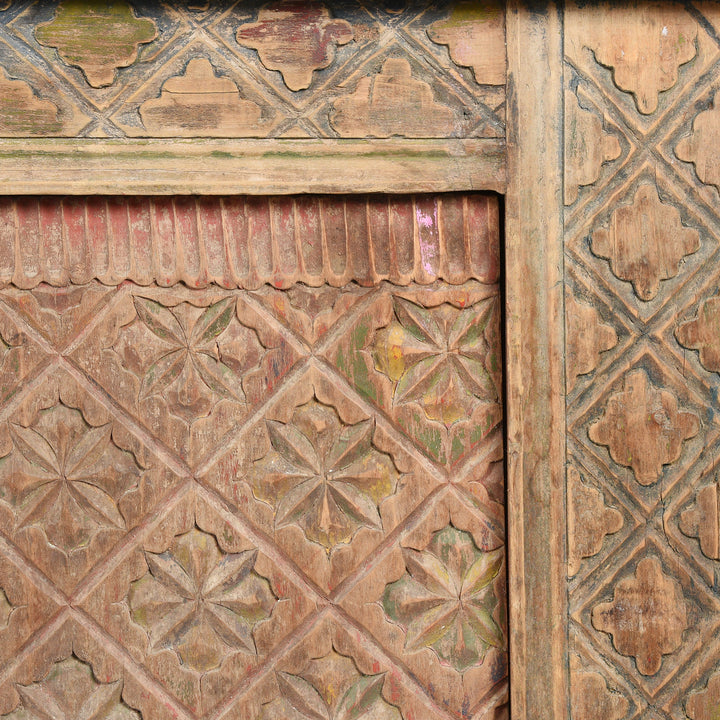 Carving Detail From Carved Low Sideboard From Xinjiang - 19thC | Indigo Antiques