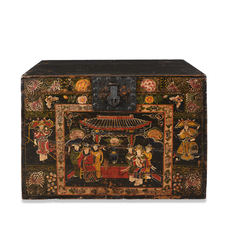 Antique Painted Opera Chest From Shanxi - 19th Century | INDIGO ANTIQUES