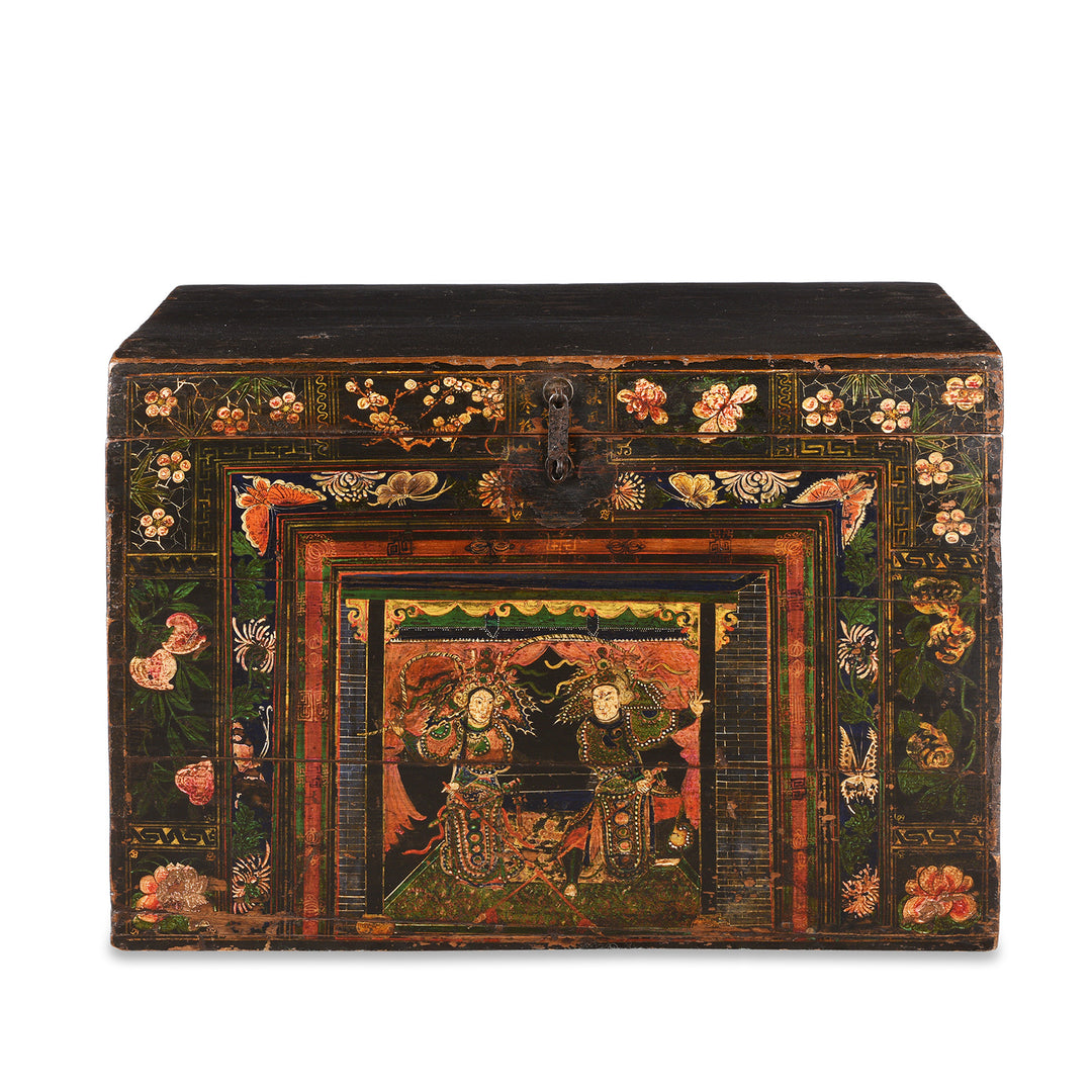 Antique Painted Opera Chest From Shanxi - 19th Century | INDIGO ANTIQUES