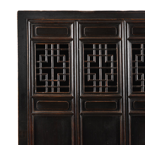 Black Lacquer Noodle Cabinet From Tianjin - 19th Century