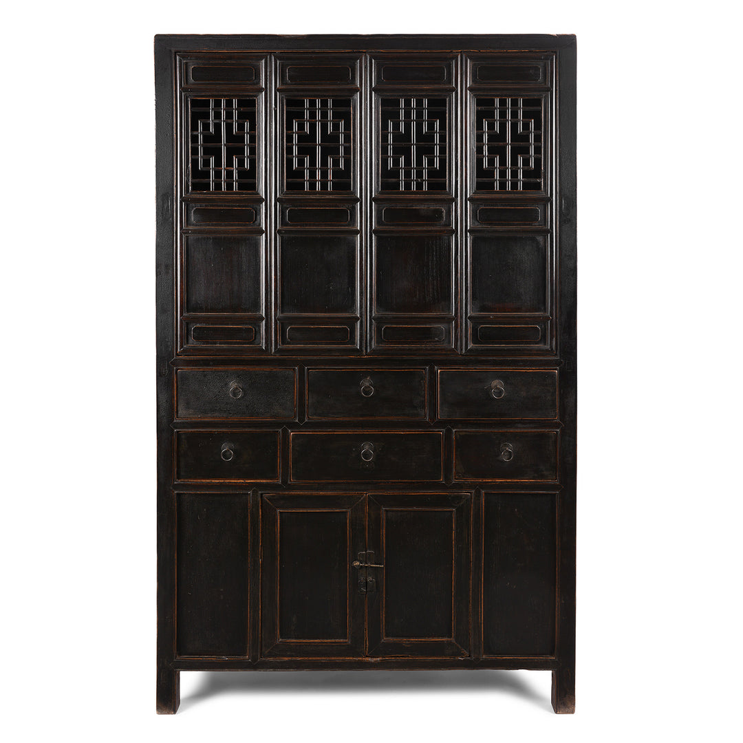 Antique Black Lacquer Noodle Cabinet From Tianjin - 19th Century | Indigo Antiques